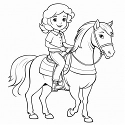 a girl riding a horse