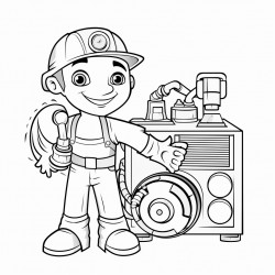 hvac tinman working with tools