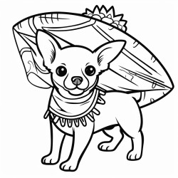 chihuahua in a taco costume