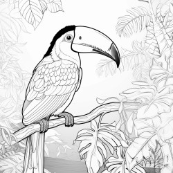 toucan in the tropical rainforest