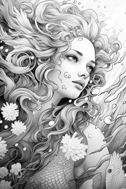 women stone mermaid