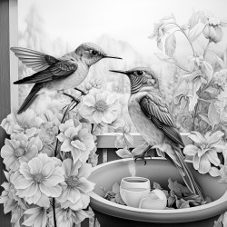 tea bags adirondack chair cardinal hummingbird