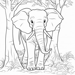 elephant in trees