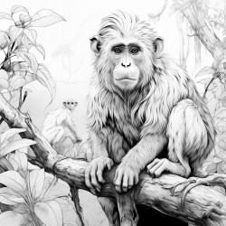 monkey in the forest