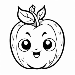cute cartoon pomegranate with the word patience written under it