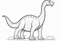 brachiosaurus with simple background