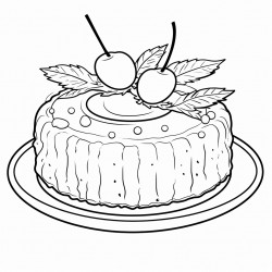 coconut cake decorated with coconut pieces