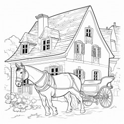 cheval et maison