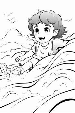 girl falling down sand dune