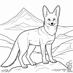 a cute icelandic jackal