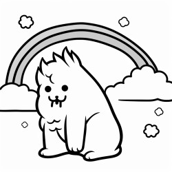 a unicorn farting a rainbow