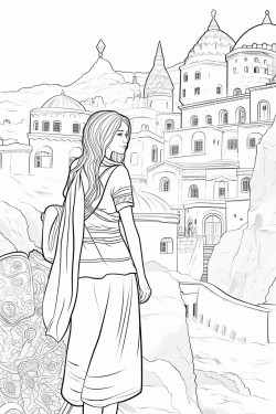 a stylish girl in cappadocia