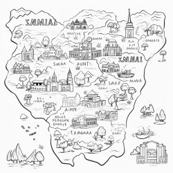 mapa miasta z domami i ulicami