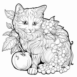 cat eating a banana