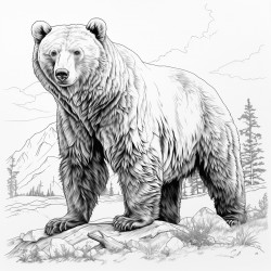 scientific parts of a brown bear labeled for kids 59