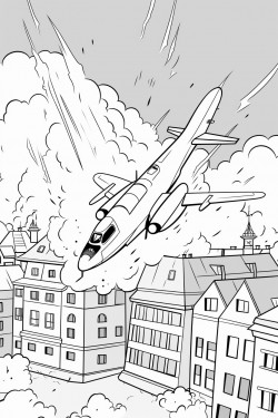 german fighter plane crashes over hamburg