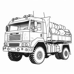 fire engine with 4 axes