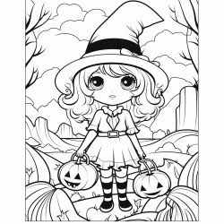 cute halloween coloring book