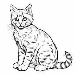 a cat sitting ina prestige way