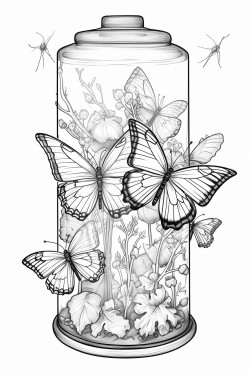 a depleted uranium hexafluoride cylinder with butterflies