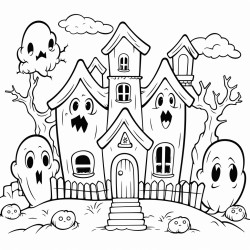 ute ghosts in a haunted house