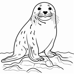 a cute icelandic leopard seal