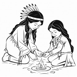 create an illustration that celebrates native american culture and traditions throu