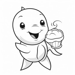 dolphin with an ice cream