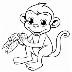 monkey with banana