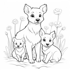 family cubs of dear