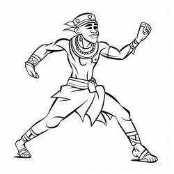 dancing native african man