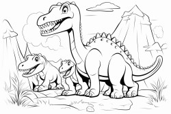kids coloring book dinosaurs