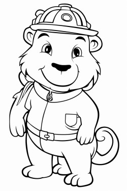 hippopotame en pompier