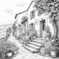 coloring by number provence france