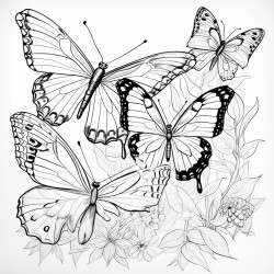 large print and stress relieving butterflies