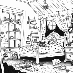 simple aesthetic witchy bedroom