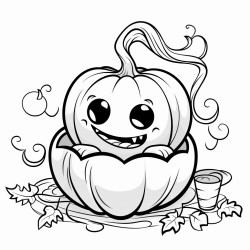 a pumpkin having a bad dream of pumpkin stew
