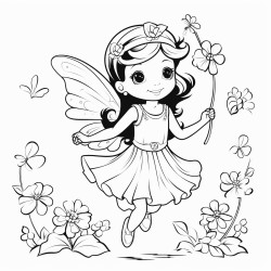 fairy flying the flower garden