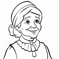 una anciana sentada