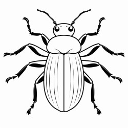 a cute beetle kolorowanka