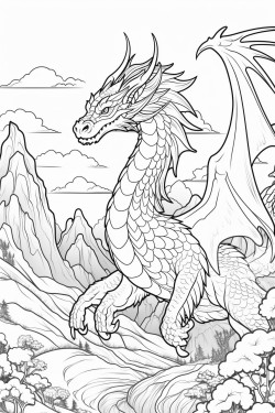 dragon in a mystical land
