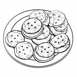 a plate of cookies