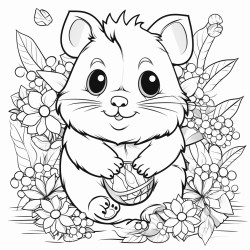 a cute hamster eating sunflower seeds