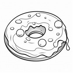 donut sweetened dough fried in the shape of a ring