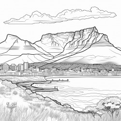 cape town south africa with table mountain as the background