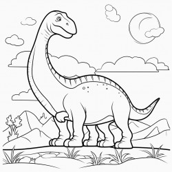 brontosaurus coloring page for kids