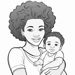 black lady and baby boy