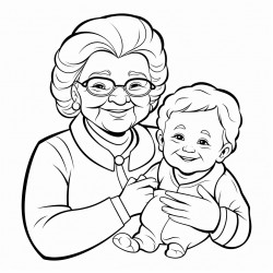 grandma  baby boy smiling