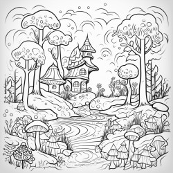 a magical forest landscape