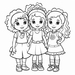three girls together
